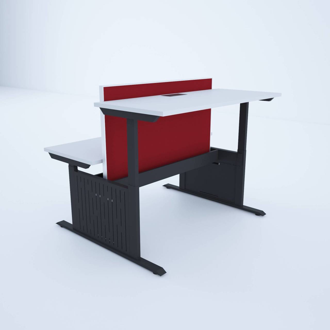 ToHi Workstation Desk - Yükseklik Ayarlı İkili Masa Model-1 - 160x165